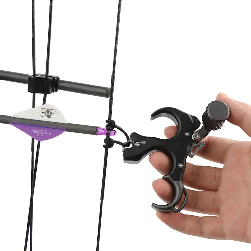 Composite Bow And Arrow Release, 3 Or 4 Finger Hand Held Grip