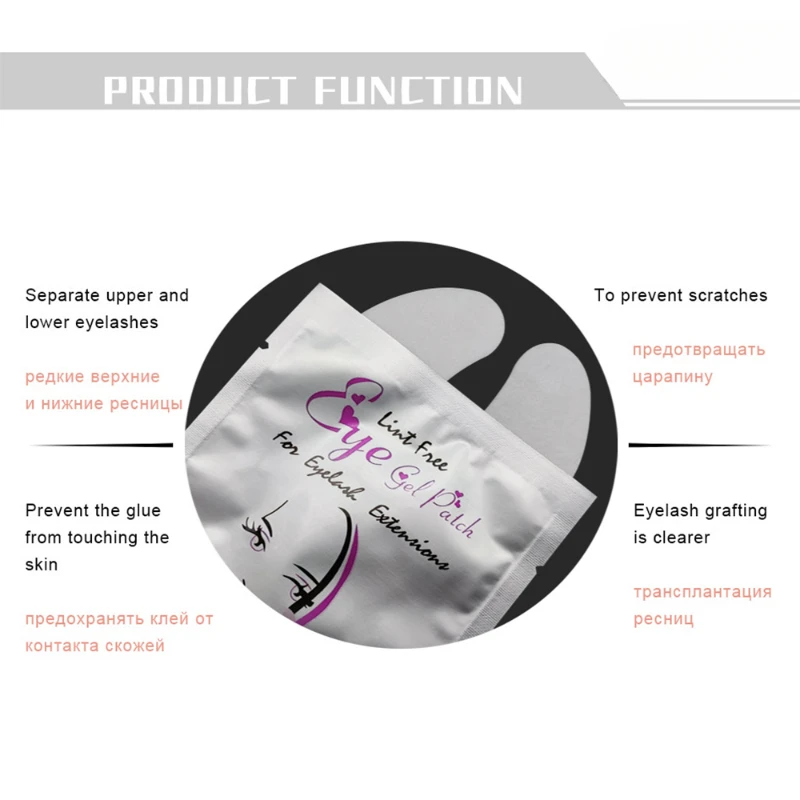 Fake Eyelashes Eyelash Patches Eyelash Patch Eyelash Pads Eyelash Accessories Eyelash Extension Supplies 500 pairs Eyelash Extension Patches Grafting FalseEyelashes Under Eye Pads Lint-free Fake Lash Extensions Eye Paper Patch