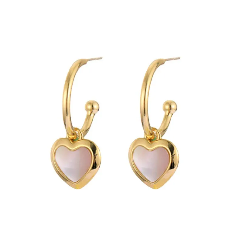 

Punk Metal Heart Earrings 2023 Simple Gold Plated Hoop Eardrop For Women