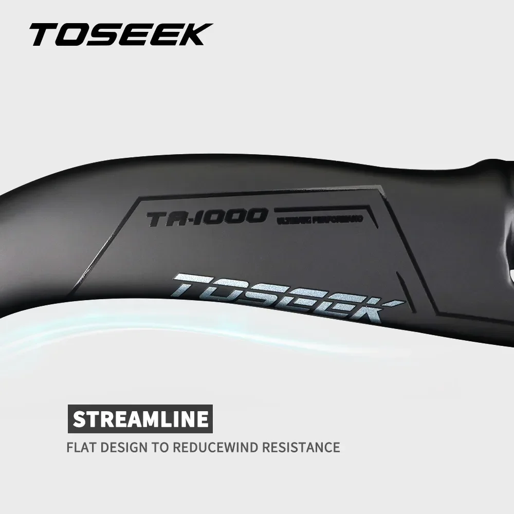 TOSEEK Road Bike Handlebar Full Carbon Drop Bar Black Highlight 400/420/440mm Stem Clamp Diameter 31.8mm