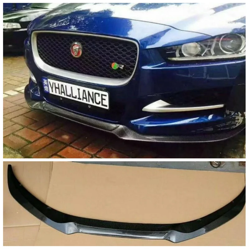 

High Quality Carbon Fiber Bumper Front Lip Spoilers Splitter Protector Fits For Jaguar XE 2015 2016 2017