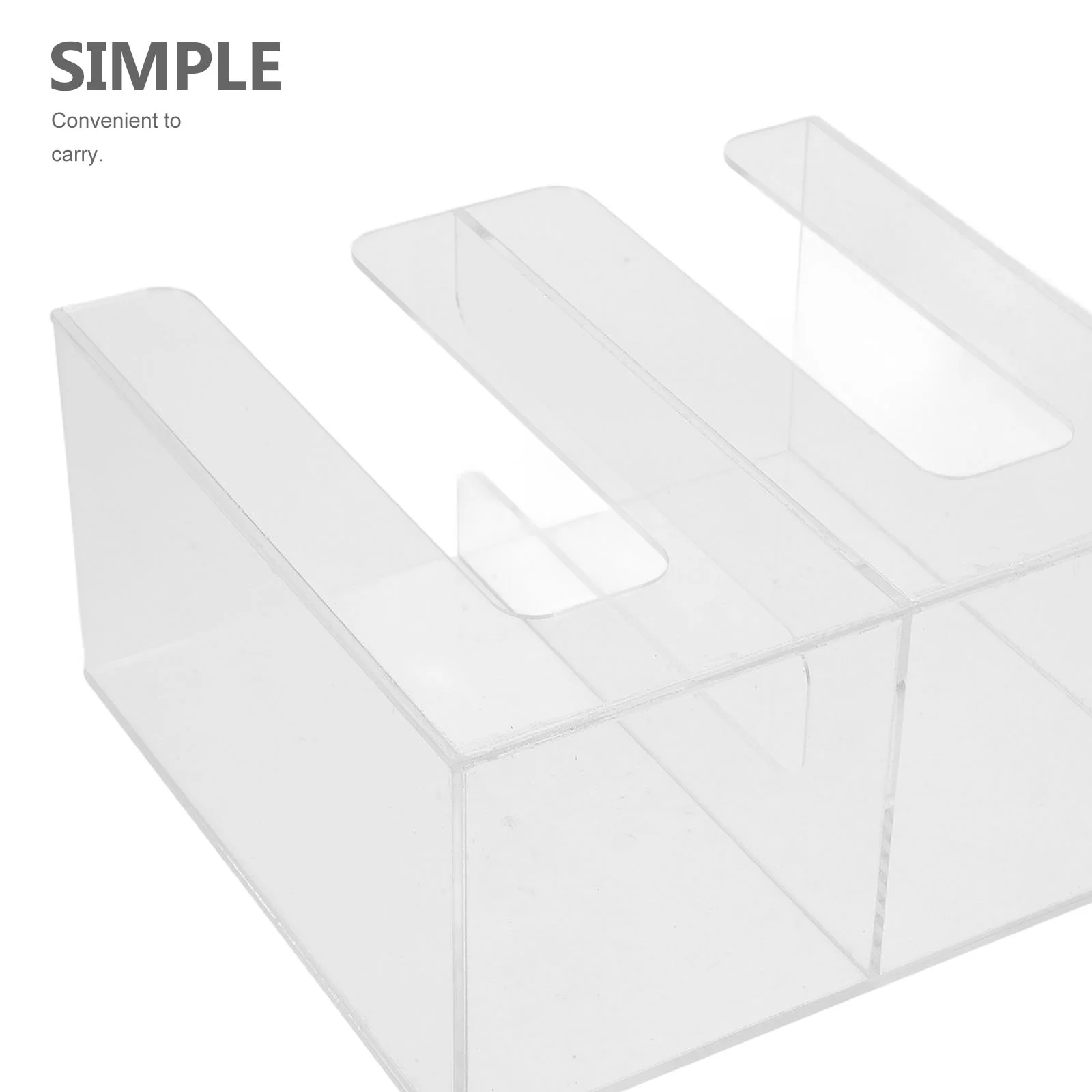 Transparent Two Sections Paper Cup Holder Disposable Cup Dispenser Desktop Coffee Holder Shop Paper Rack
