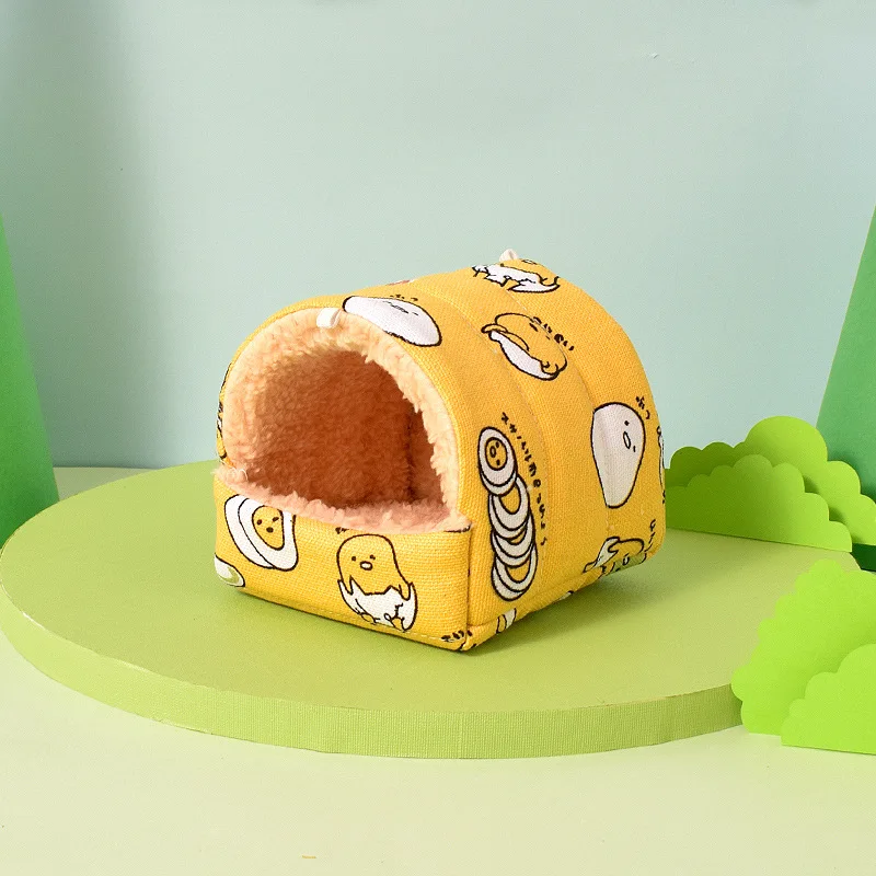 Cute Mini Cage Rabbit Squirrel Winter Warm Mat Guinea Pig Nest Hamster House Small Animal Sleeping Bed Pet Hanging Cage