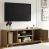 Modern Hampstead TV Stand for Living Room - Entertainment Center for 65 Inch TV with Rattan Doors Cabinet 2