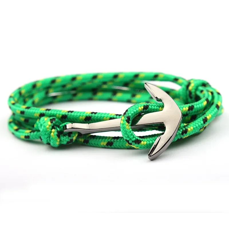 Bracelet Jewelry Adjustable Men Paracord Anchor Bracelets Friendship Woman Charm Bracelets Gun Black Rope Chain Paracord &Bangles SL003