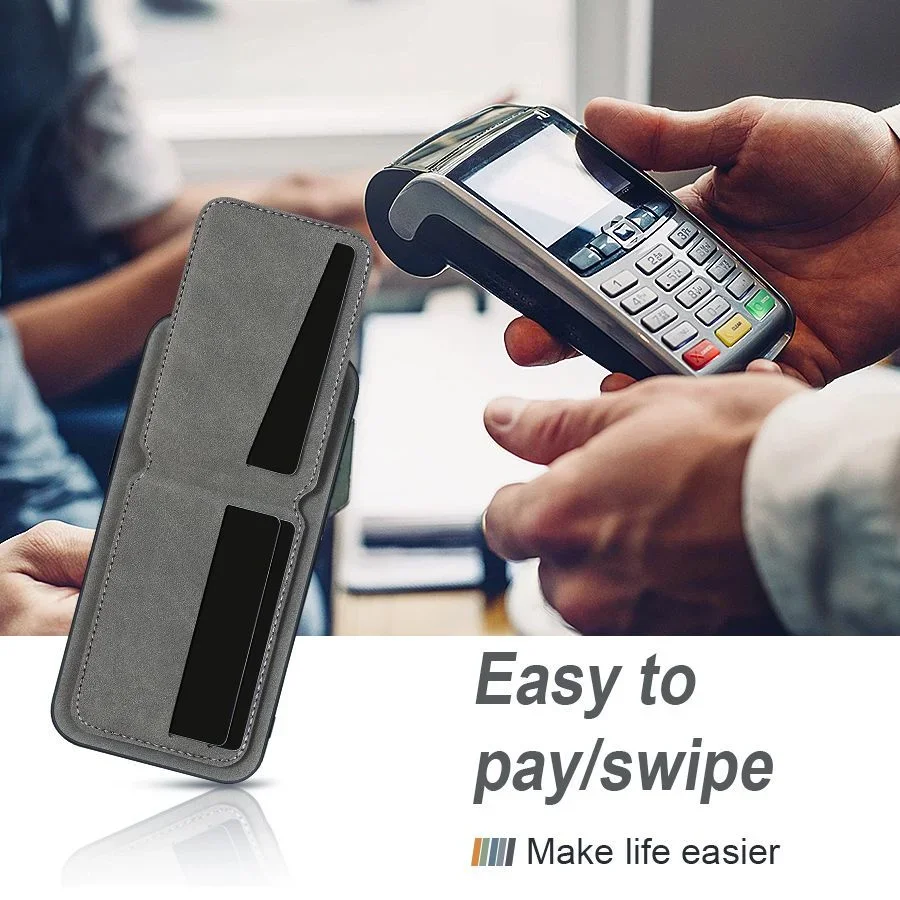 Luxury Business Leather Phone Case with Wallet and Card Slot Holder