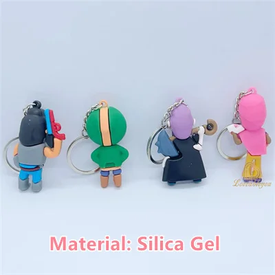 3D Cartoon Keychain Accesorios Sandy Hero Schoolbag Pendant Key Bag Decoration Collection Ornament Kids Toys Birthday Gift