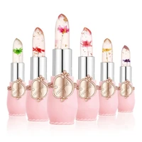 6Pcs/Box Crystal Clear Flower Jelly Lip Balm Kits Set Temperature Color Changing Lipstick Moisturizer Vitamin E Beauty Health 1