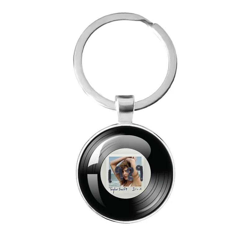 Vendita Calda Taylor Fashion Swift Album Portachiavi Semplice Cabochon Swift Vinyl Record Ciondolo Portachiavi Fan Souvenir Regalo
