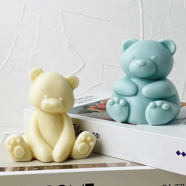 Teddy Bear Silicon Candle Mold  3d Silicone Mold Candle Bear - 3d Bear  Silicone - Aliexpress