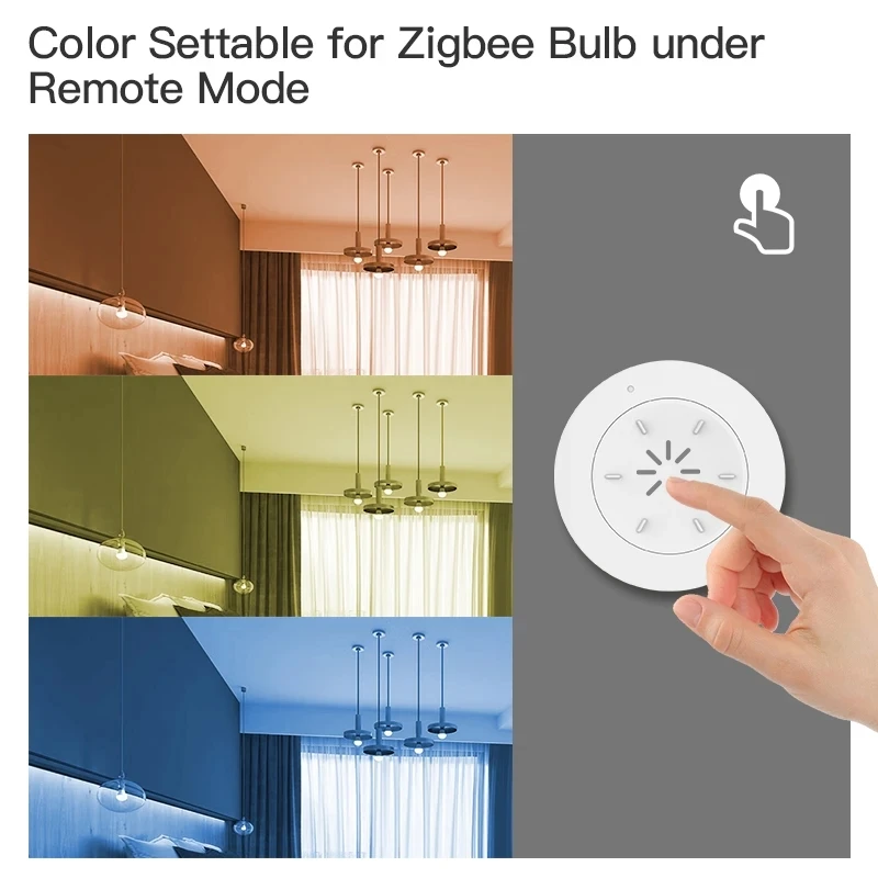 Tuya ZigBee Smart Knob Scene Switch Controls Lights Curtains Switches Via Tuya Smart app