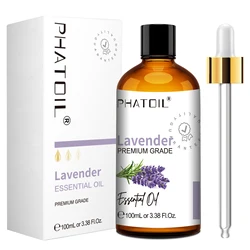 Aromatherapy Essential Oil Collection - Lavender, Sandalwood, Eucalyptus, Peppermint, Cinnamon, Vanilla (100ml) for Diffusers and Candle Making (Lavender)
