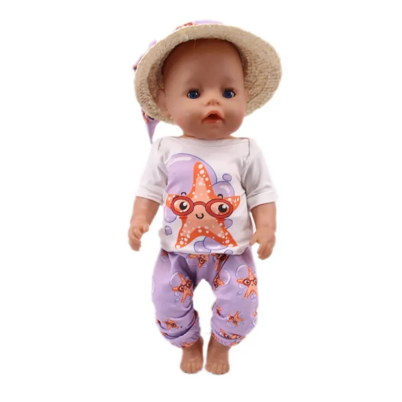 Cute Purple Mini Dress Pajama For Baby 43Cm &18Inch American Doll Clothes,Our Generation,Baby New Born Accessories,Gift For Girl 5