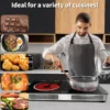 Electric Cooktop 110V, Portable Electric Stove with Handle, Knob Control Electric Hot Plate, Ceramic Infrared Countertop Burner, 2