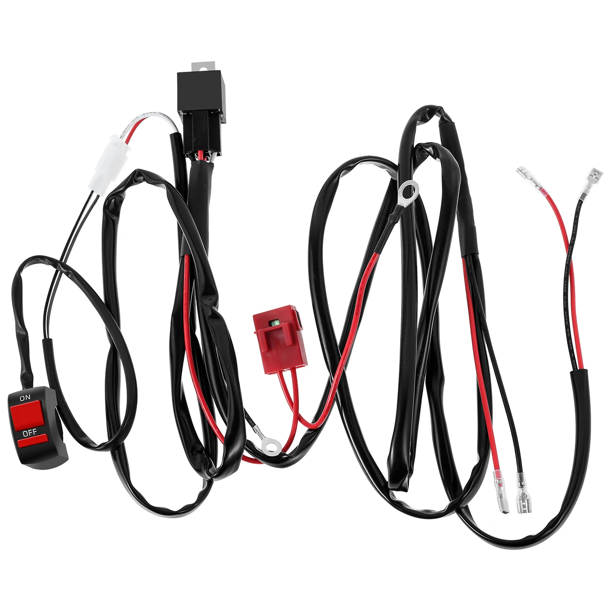 

Светодиодная подсветка, комплект реле, водонепроницаемый безопасный Переключатель ВКЛ/ВЫКЛ, реле питания, лезвие, предохранитель, светильник, соединитель, комплект жгутов проводов