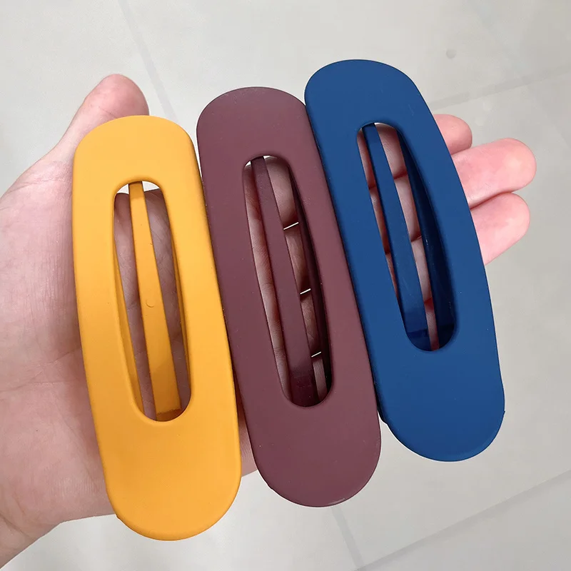 2 stücke Koreanische Matt Für Frauen Große Matte Haarnadeln Grips Große Clip Pony Barrettes Mädchen Haar Zubehör – Detail 5