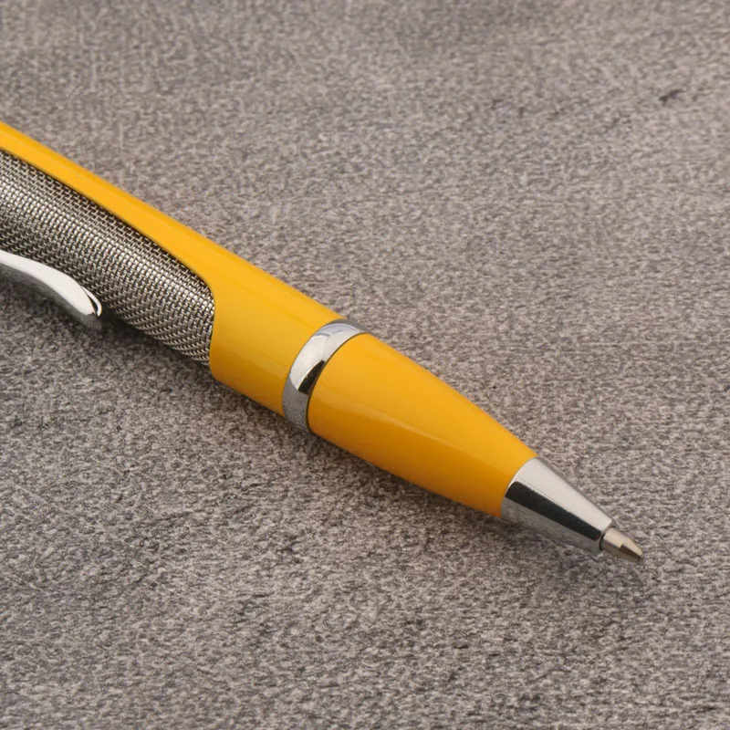 STUDENT metal gift pen network Classic write yellow SILVER Ballpoint Pen
