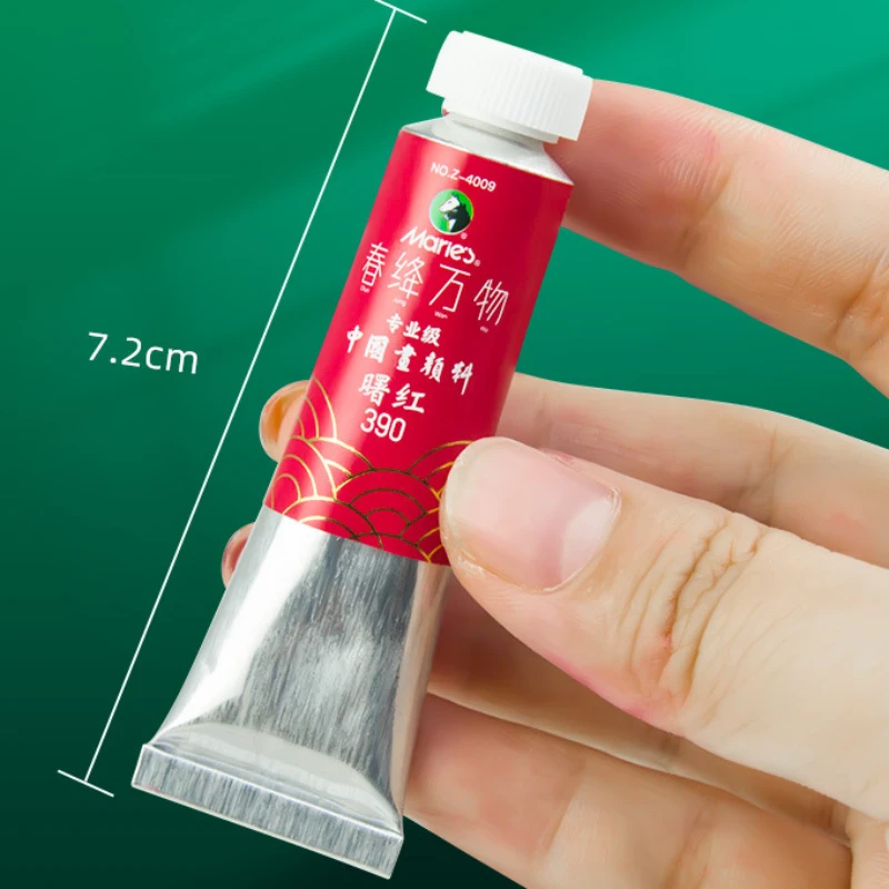 Single Color 5 Pieces Traditional Chinese Painting Pigment Set 24 Color 9ml Mineral Oil Paint Student Drawing DIy Art Supplies