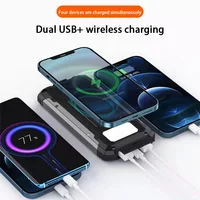 50000mAh Solar Power Bank Ultra Capacity USB 4 in1 Super Fast Charging USB TypeC LED Light Outdoor Power Bank For iPhone Samsung 2