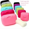 Portable Travel Soap Box Container Bathroom Acc Home Plastic Soap-Boxes with Cover Small/big Sizes Candy Color Soaps Dish Holder 3