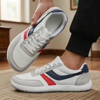 أحذية بيرفوت للرجال والنساء بدون قطرة بمقدمة واسعة وبسيطة وأربطة أحذية رياضية موضة جديدة 2025 أحذية مشي خفيفة الوزن مريحة 3