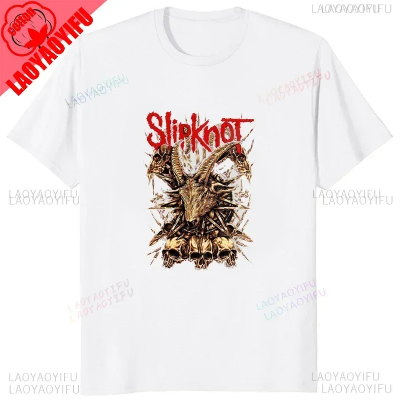 Rock Style Slipknots Printed Men T Shirts for Women Heavy Metal Tees Prepare for Hell Tour Streetwear T-shirt Cotton Casual Top 5