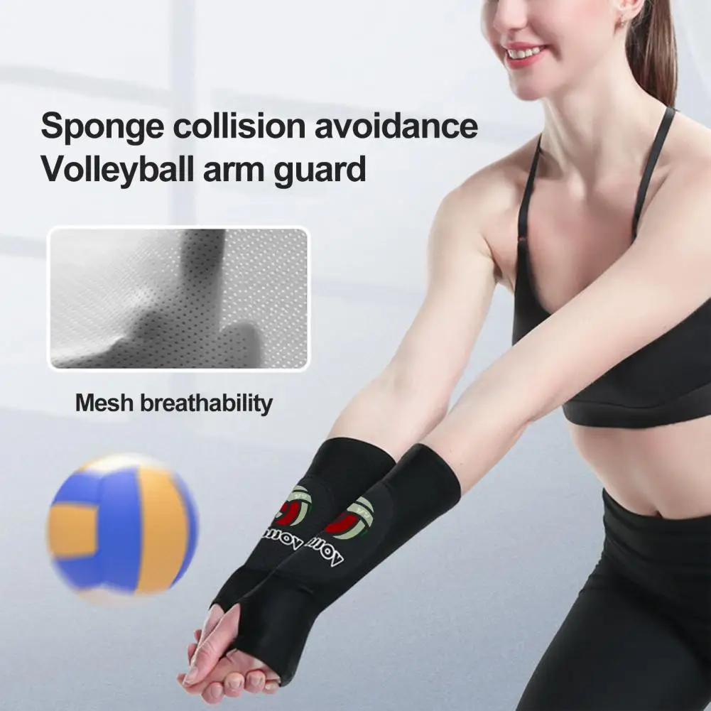 Hitting Spot Arm Guards for Volleyball Sports Arm Guards with Protection Pad Thumb Hole for Women Men for Passing for Volleyball 1 pair football shin guard socks leg protector elastic pocket training with comfortable cover sports socks protection breat x3o2