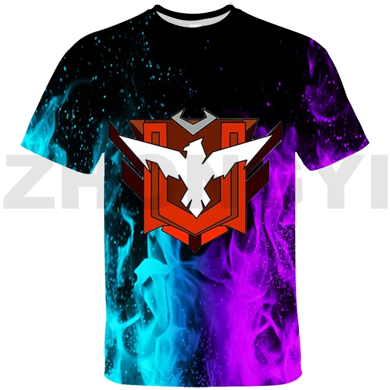 Camiseta con estampado 3D de Free Fire Garena para mujer, camisa