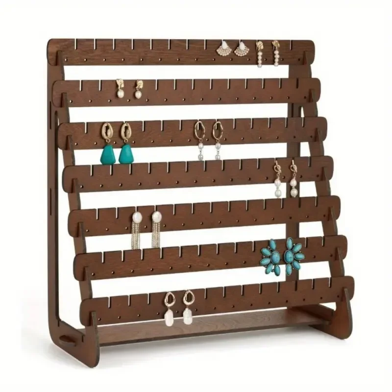 Jewelry Storage Rack Necklace Wood Base Creative Jewelry Storage Organizer for Jewelry Store Retail Dresser Selling Vanity Table 5