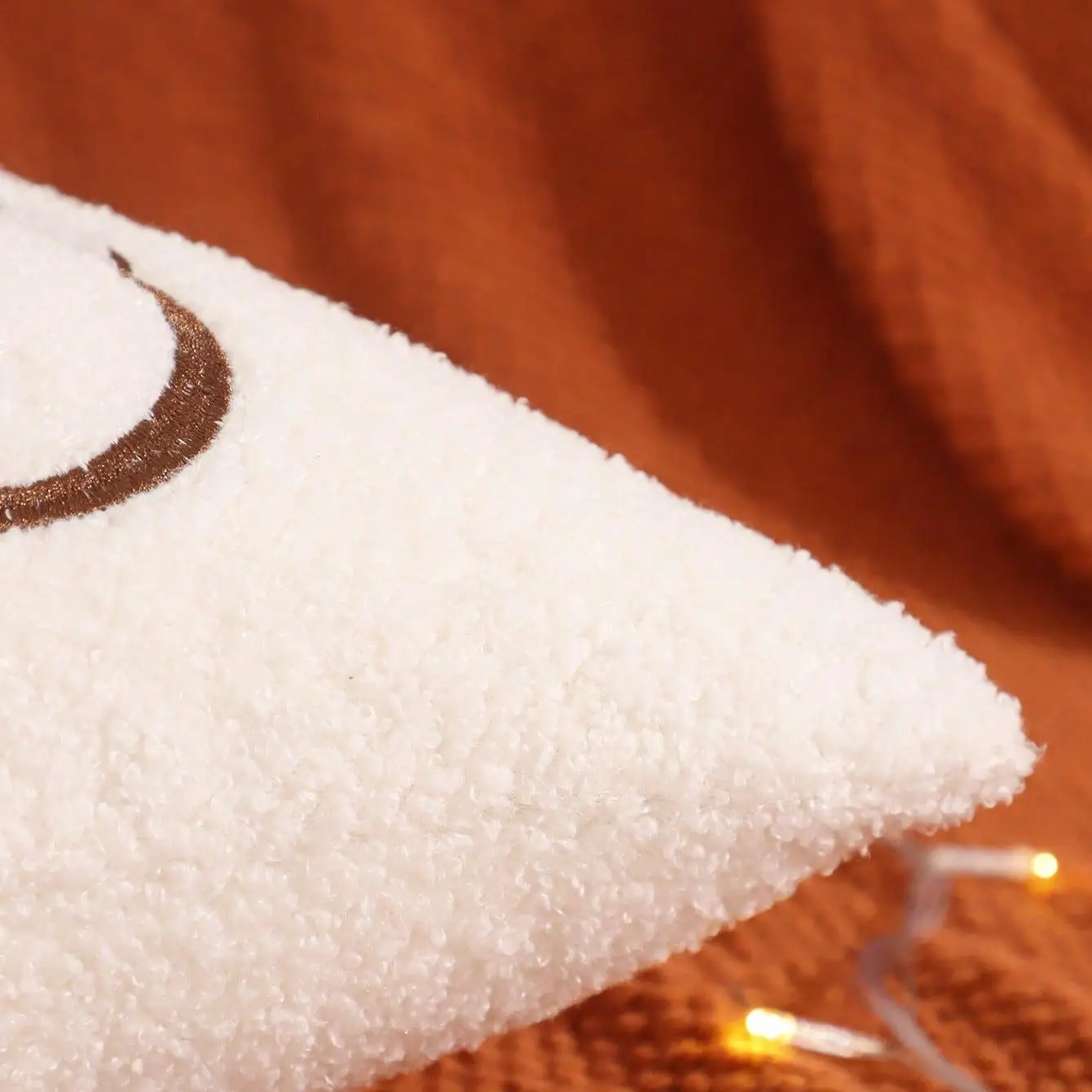 Thanksgiving Weiße Pailletten-Stickerei Kürbis-Kissenbezüge Halloween-Party Plüsch Dekorative Kissenhüllen für Sofa und Bett – Detail 2