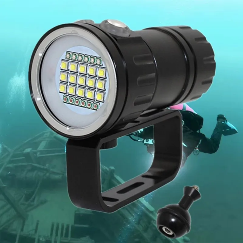 

ZK30 Diving Photography Fill Torch High Power Rechargeable Led Flashlight Lanterna Self Defense Lighter Olight Power Bank