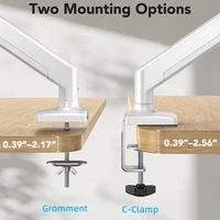 Single Monitor Mount for 13″–32″ Screens, Height Adjustable Monitor Arm with C-Clamp & Grommet Base, Home Office Monitor Stand - Image 5