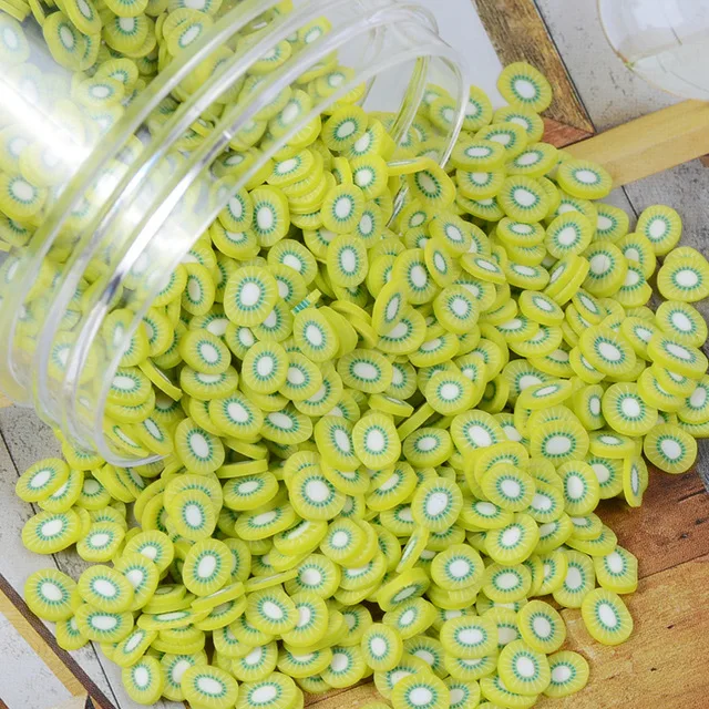 Fruchtscheibe, 1000 Stück, 19 Stile, Nagelkunst, schöne Cartoon-Schleim-Charms / Polymer-Ton, Mini-3D-Maniküre-Zubehör – Detail 14
