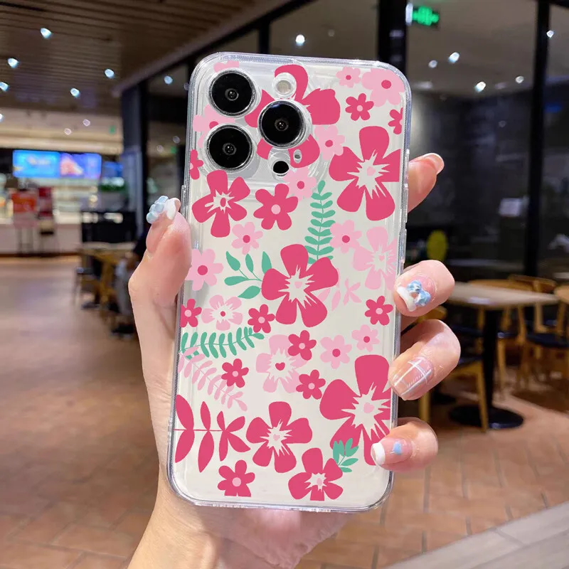 Daisy Flower Clear Silicone Phone Case Cover