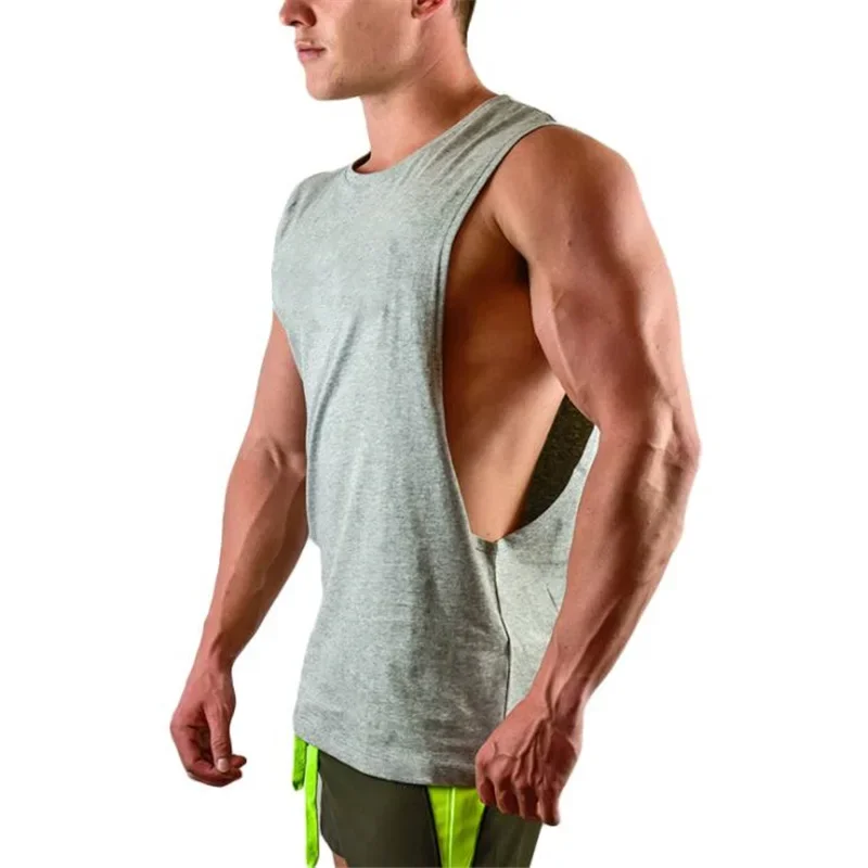 Gilet Canotta Stringer Uomo Palestra Bodybuilding - Senza Maniche In Cotone