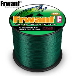 Ultra - Durable 16 - Strand Braided Fishing Line - 500M PE Braid for Extreme Strength in Saltwater (Moss Green)