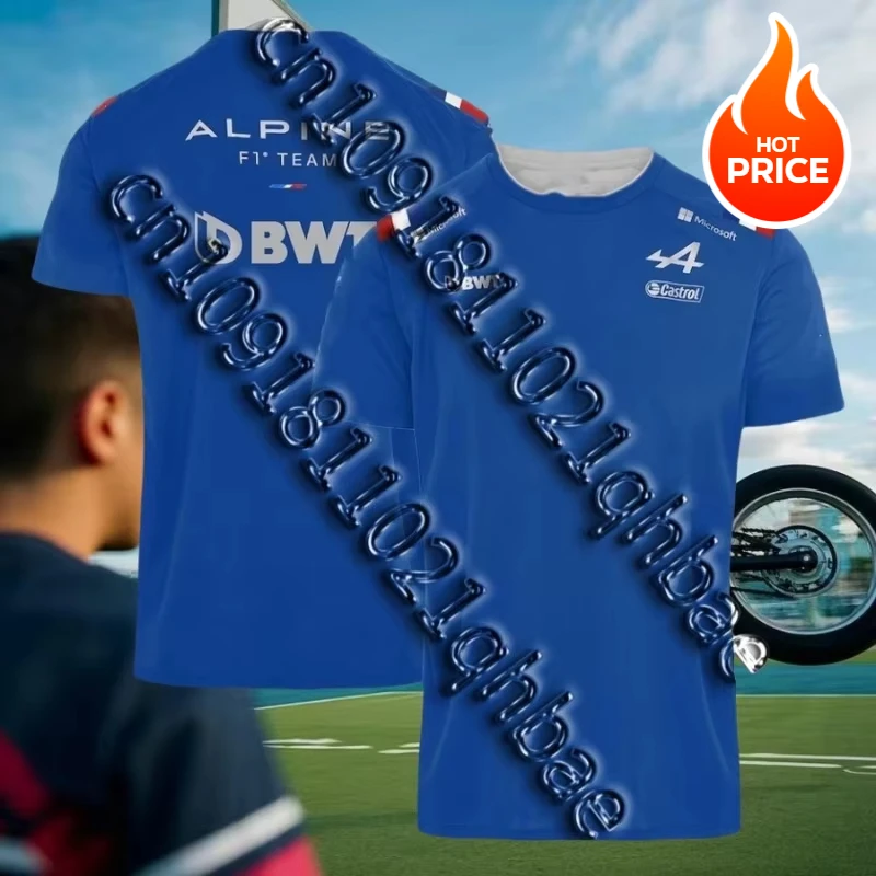 F1 Racing Wear Williams 3D Printed Streetwear Tees Men's Sports Oversized Daily Casual O Neck Short Sleeve