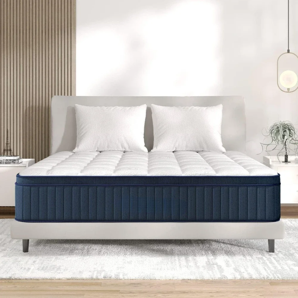 

12 Inch California King Mattress in a Box Medium Firm Hybrid Cal King Mattress with Latex Memory Foam ,Worry-Free Purchase