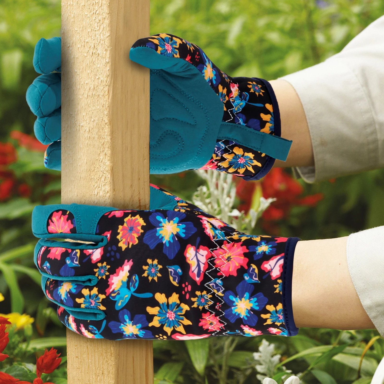 1 Pair Thorn Proof Gardening Gloves Polyester Fiber Pruning Gloves Breathable Garden Weeding Working Gloves for Picking Pruning 5