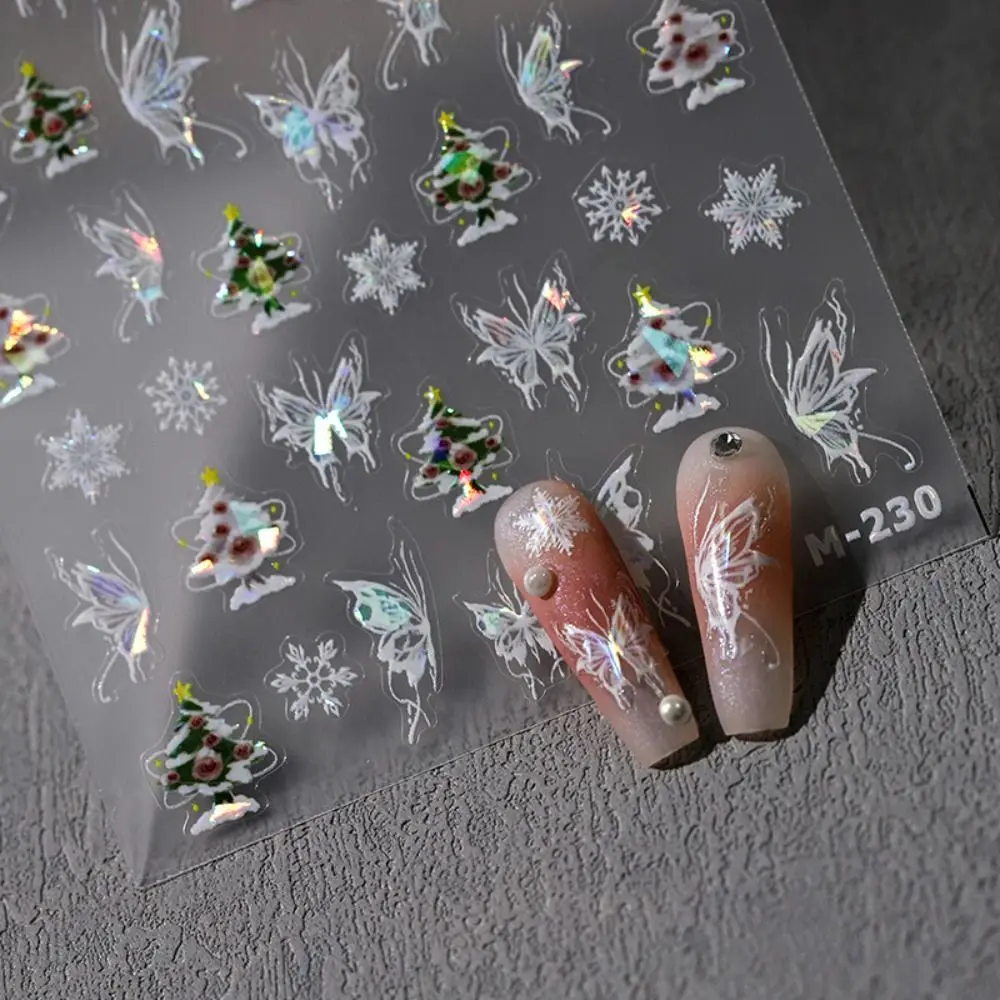 

Laser Nail Art Sticker Nail Slider Decals For DIY 5D Crystal Diamond Sparkling Shell Light Butterfly Manicure Ornaments