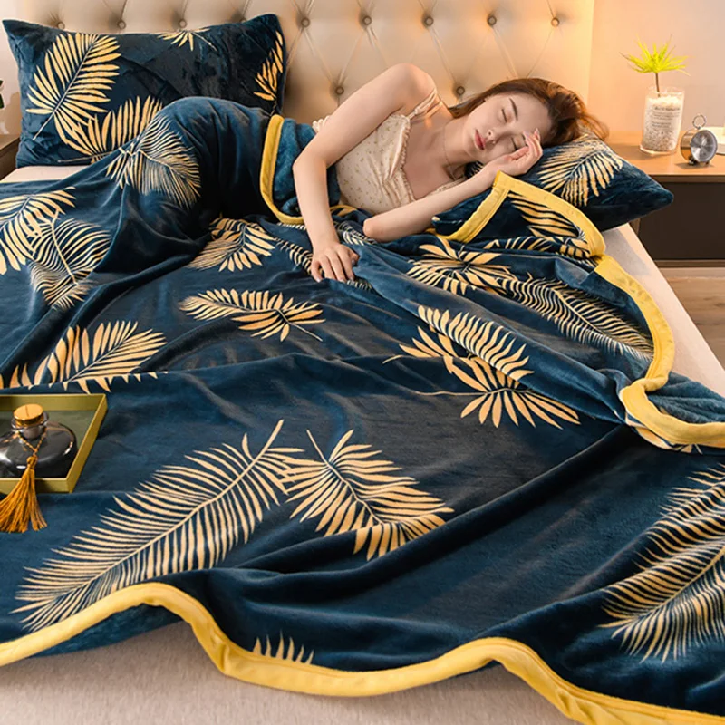 2024 New Thickened Double-sided Cloud Sable Velvet Blanket for Office Nap Blanket Cover Throw Blanket for Sofa  Boho Blanket 5