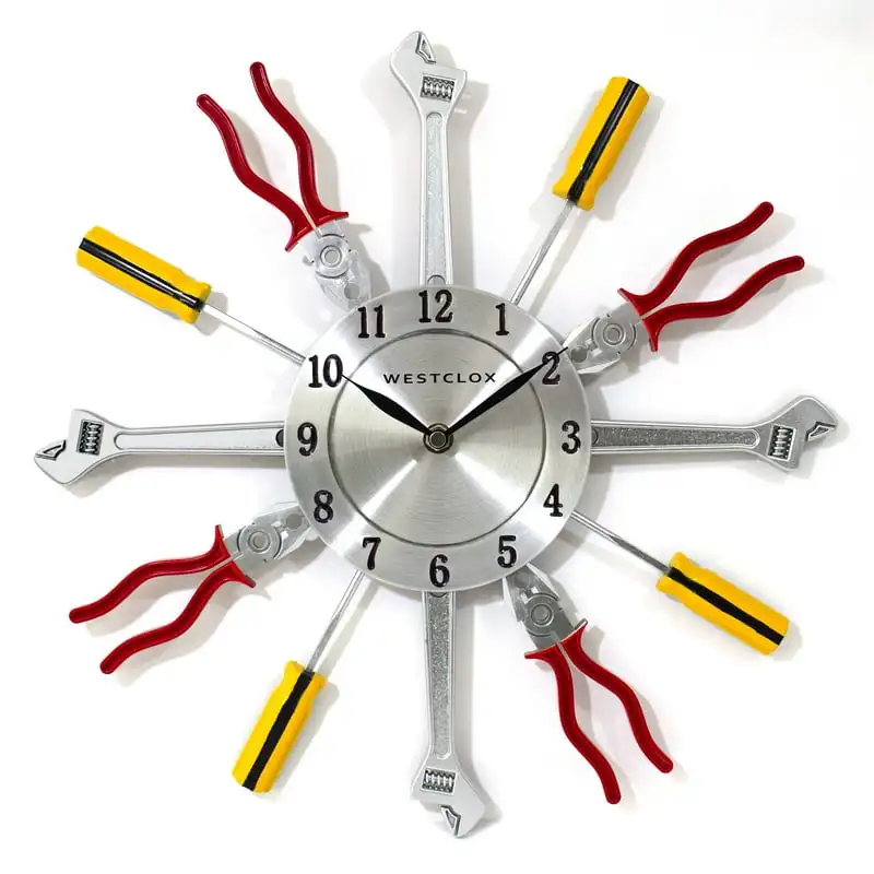 

QA 14" Multi Color Hand Tools Frame Wall Clock