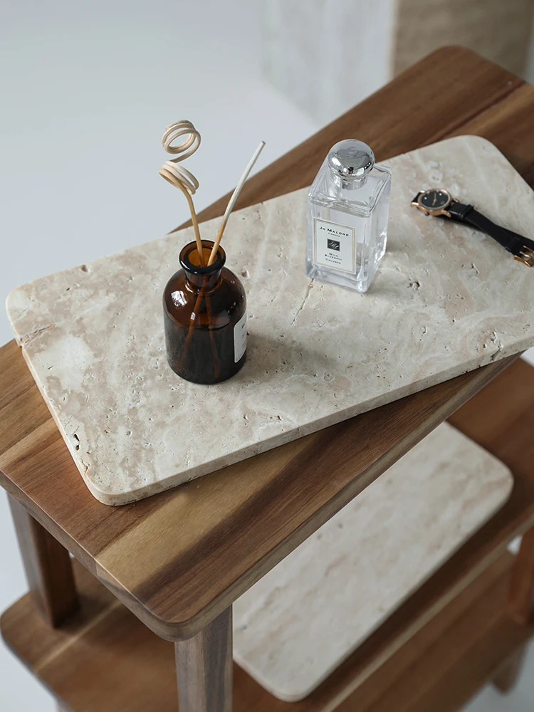 

Ahunderjiaz-Retro Storage Tray Wabi Sabi Style Dessert Counter Setting Square Bread Cutting Board, Home Decoration Ceramic Plate