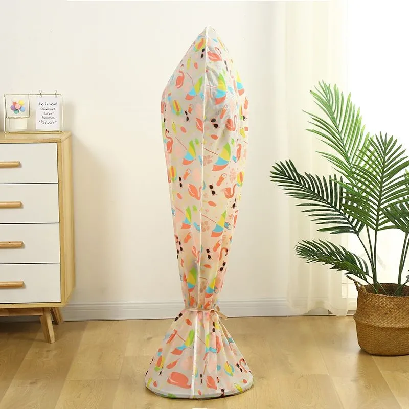 Plastic Printed Floor Standing Fan Cover Fan Dust Cover Transparent Desktop Waterproof Dust Universal Sun ProtectZE856