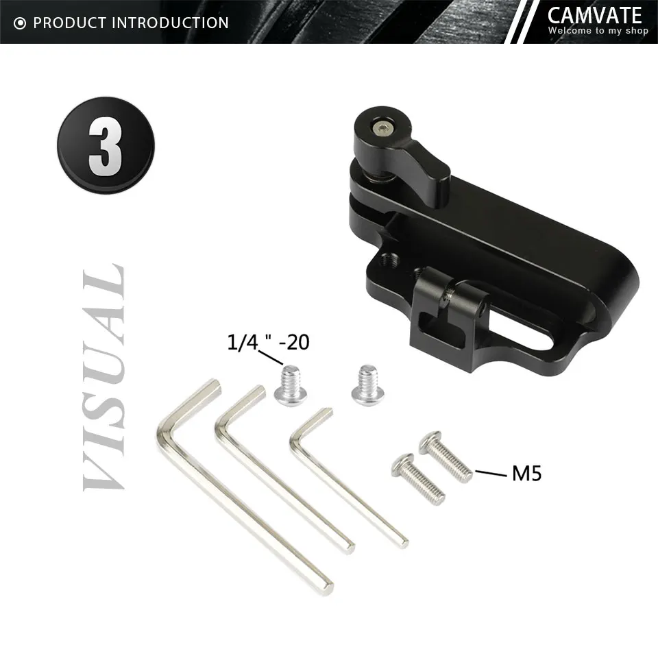 Mount For Samsung T5 SSD Mount Bracket SSD Holder Clamp Attached Cage via M5/1/4