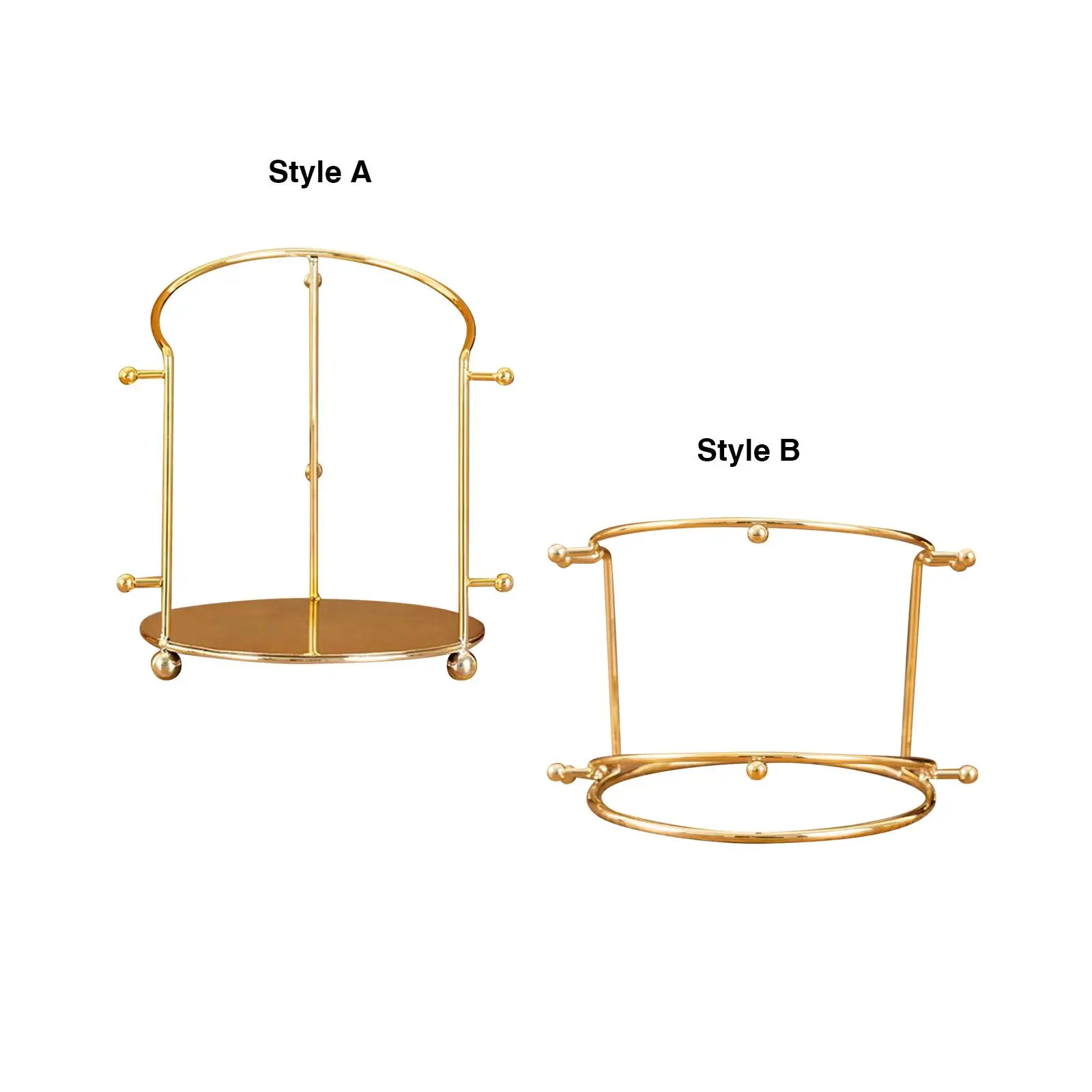 

Hat Rack Stand Headwear Holder Two Tier Universal Headdress Organizer for Girls Selling Vendor Events Photography Props Shop