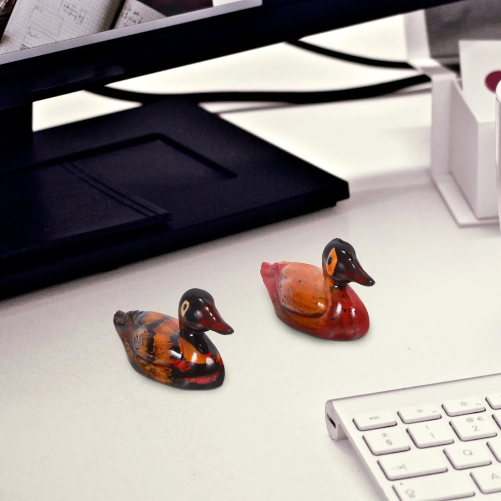 Feng Shui Decoration Wedding Mandarin Duck Sculpture Household Artware Figurine Love Birds Statue Adornments Model Cute