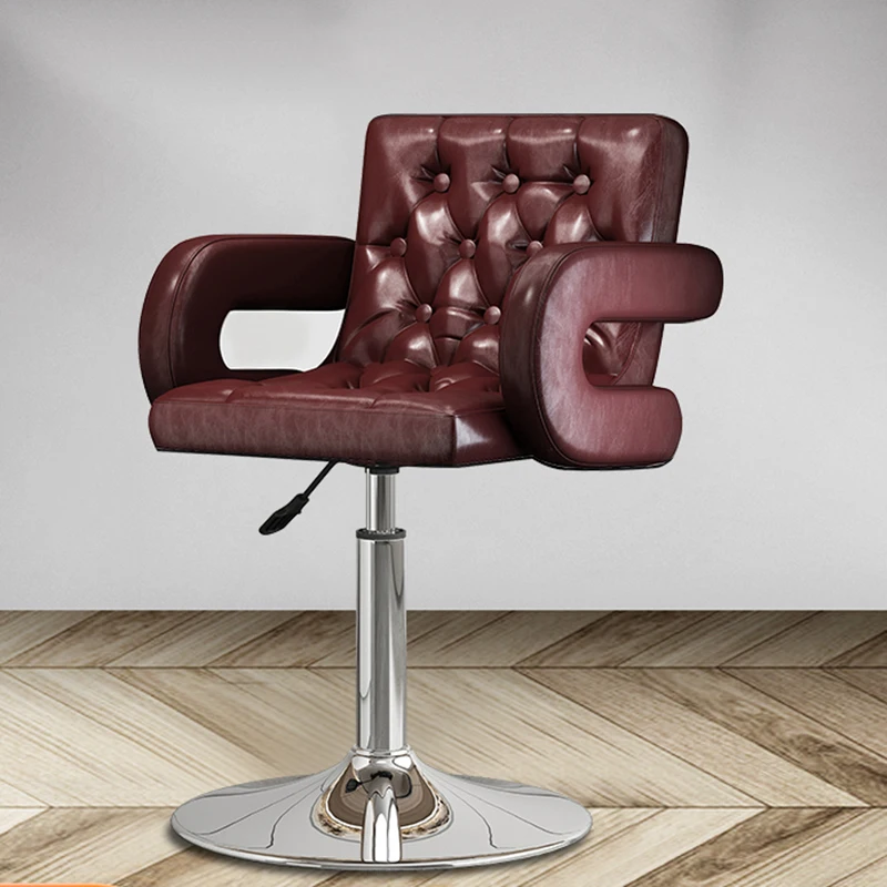 

Luxury Office Bar Stools Dining Chair Kitchen Black Bar Stools Swivel Chair Leather Fashionable Sillas De Bar Furniture AB50BY