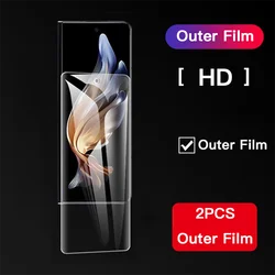 Premium Hydrogel Soft TPU Film Full Body Screen Protector with Inner and Outer Hinge Coverage - Galaxy Z Fold 7 (2PCS HD Outer Film)