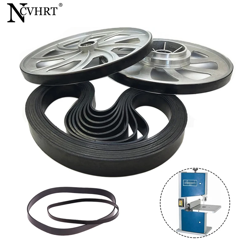 🪚 2 Neumáticos De Sierra De Cinta De Goma – Para Ruedas De 8″ A 14″ – Compatibles Con Carpintería HBS20 – Fáciles De Instalar
